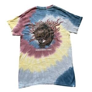 Paradise Lost Tie Dye Mens/teen T-Shirt Size Small Panter in Flames edgy